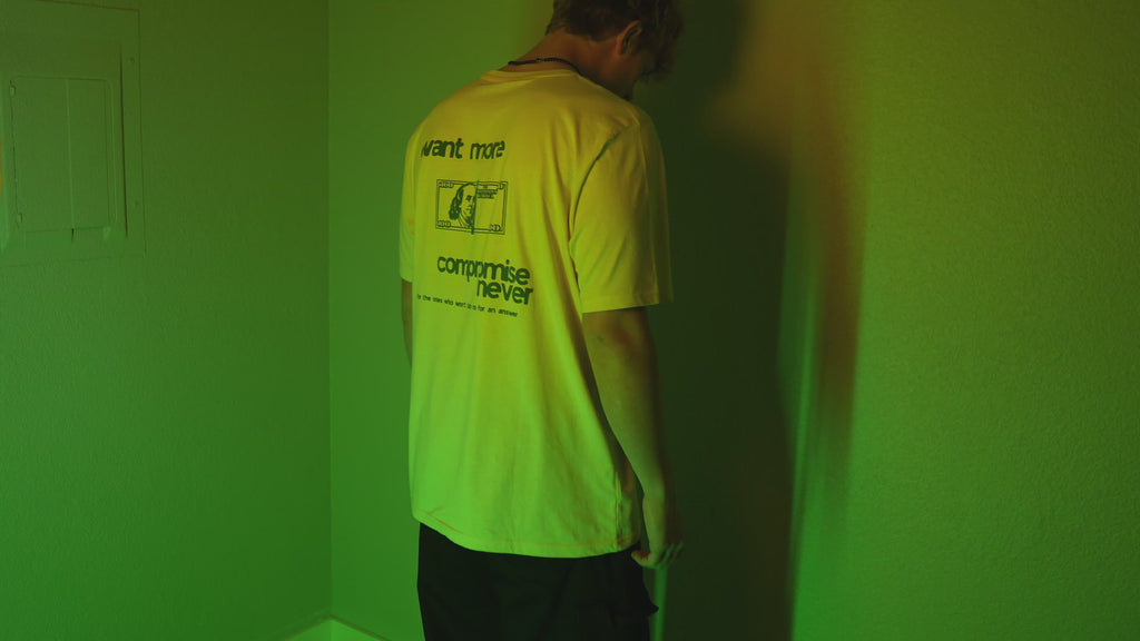 WANT MORE COMPROMISE NEVER CREAM TEE